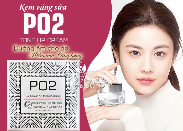 Kem dưỡng Po2 kích trắng váng sữa Oroche PO2 Tone Up Cream cao cấ