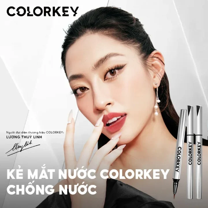 COLORKEY Bút Kẻ Mắt Nước Colorkey Trang Điểm Chống Nước Lâu Trôi 