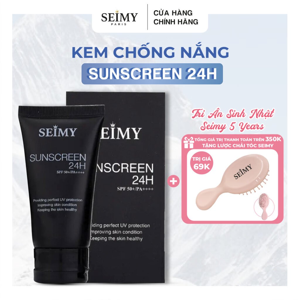 Kem chống nắng dưỡng da Seimy - Sunscreen 24h da mặt 40ml SPF 50+