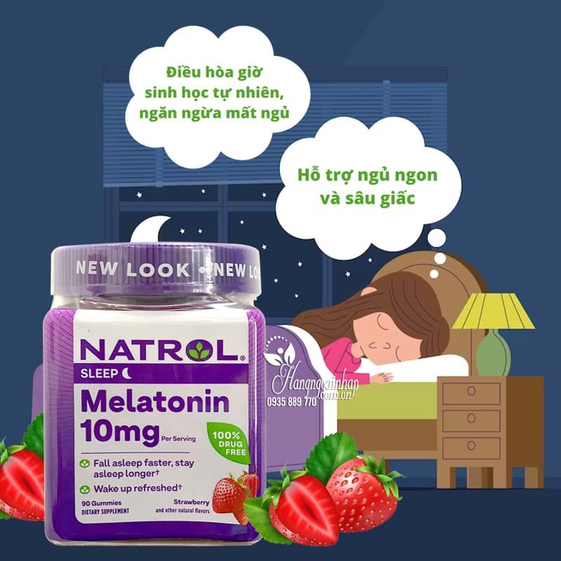 Kẹo ngủ Natrol Melatonin Gummies 