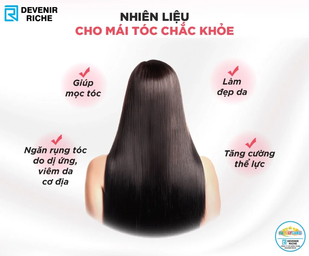 Viên uống biotin mọc tóc phục hồi tóc giúp tóc chắc khỏe giảm rụng tóc làm đen tóc