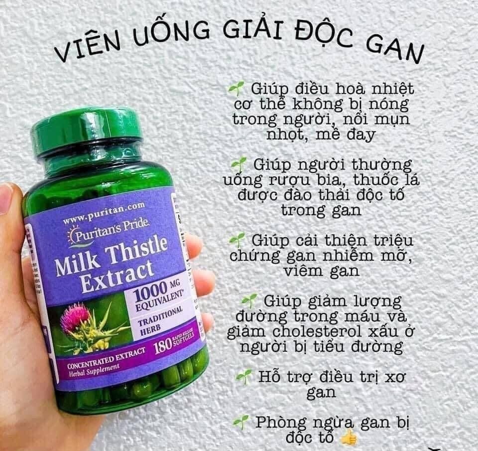 Viên Uống Thải Độc Gan, Bổ Gan Milk Thistle Extract Puritain'sPride