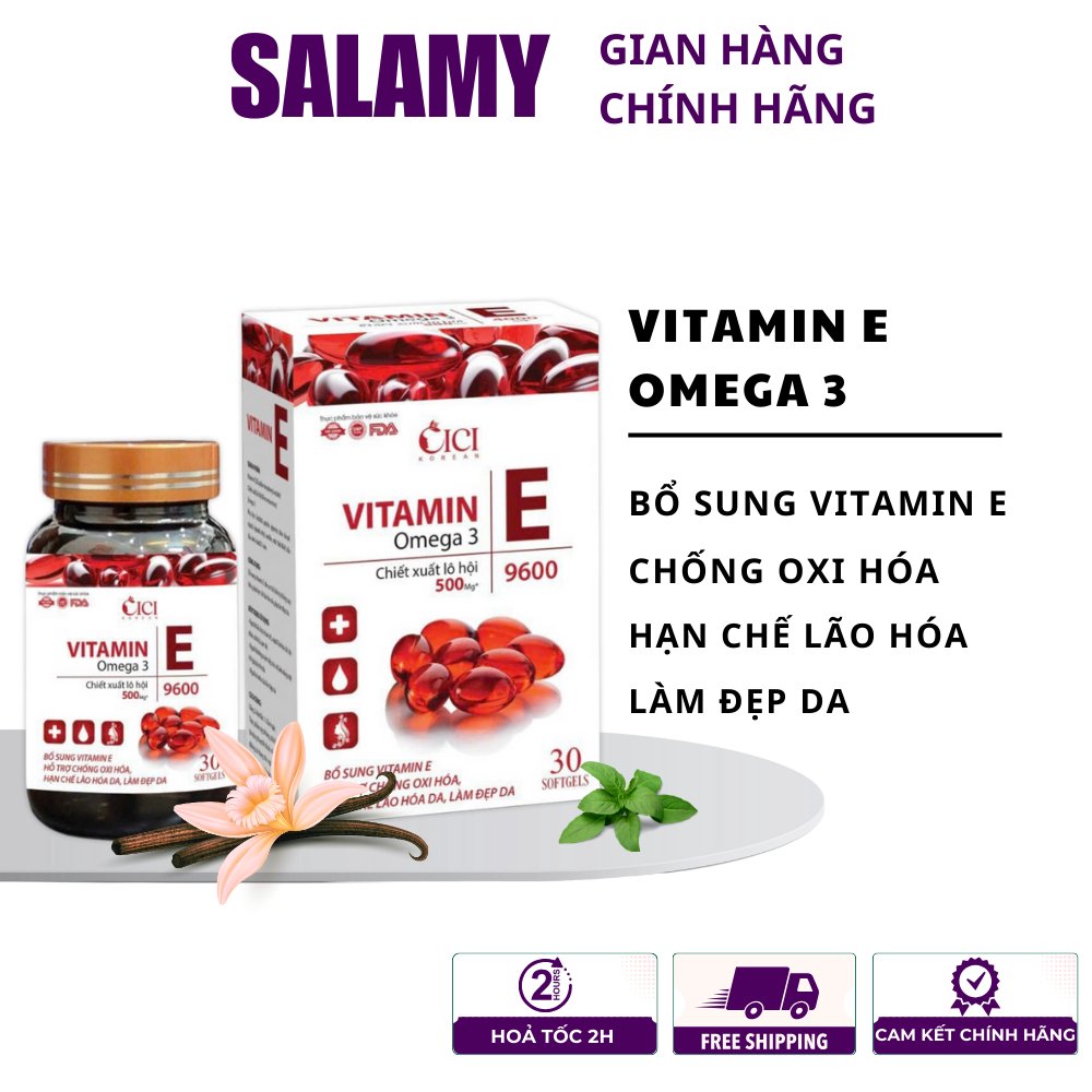Viên uống Vitamin E đỏ 9600 Omega 3