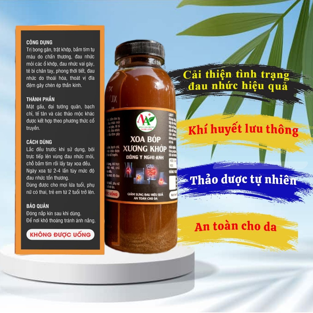 Xương khớp Đông Y Nghi Anh hộp 330ml hết tê bì chân tay, đau vai gáy khô cứng viêm nhức các ổ khớp thái hóa, thoát vị