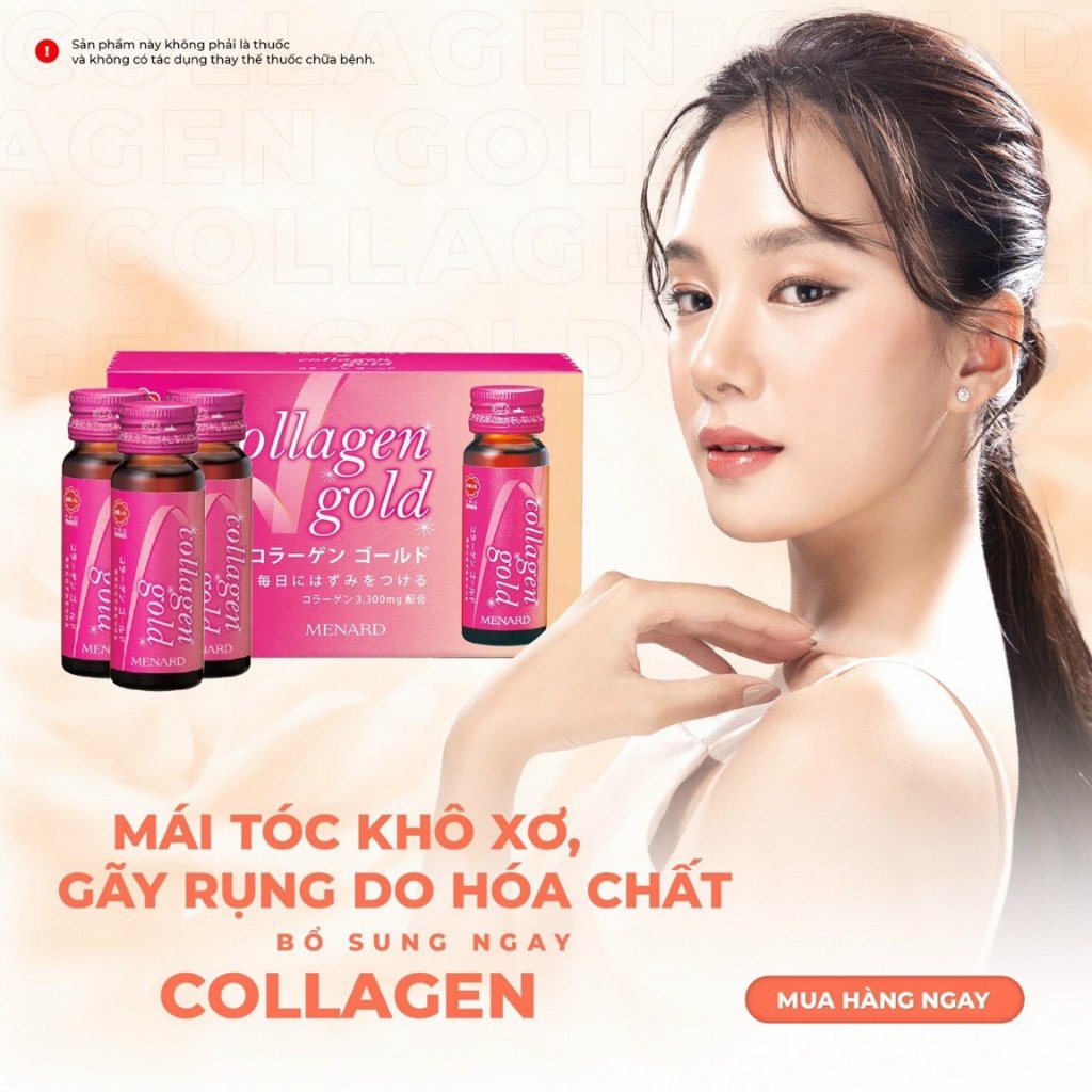 Collagen nước uống Menard Gold hỗ trợ dưỡng da trắng sáng, căng mịn