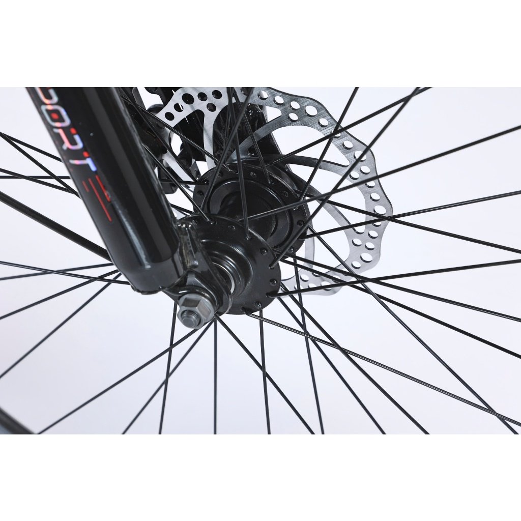 XE ĐẠP THỂ THAO MSPORT M220-2, 24 TỐC ĐỘ 26 INCH THẮNG ĐĨA TRƯỚC SAU PHUỘC DẦU KÈM BAGA TEM ĐỔI MÀU
