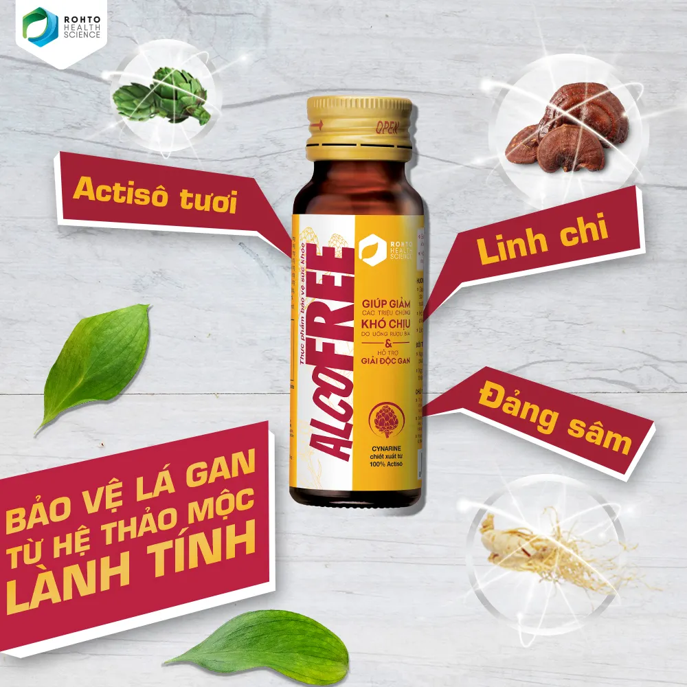 Nước uống Rohto Alcofree Hỗ trợ giải rượu và bảo vệ gan