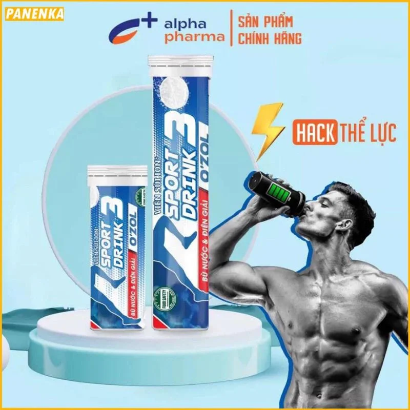 Viên sủi drink sport ion điện giải thể thao 1 tuýp 20 viên bù nước và tăng năng lượng