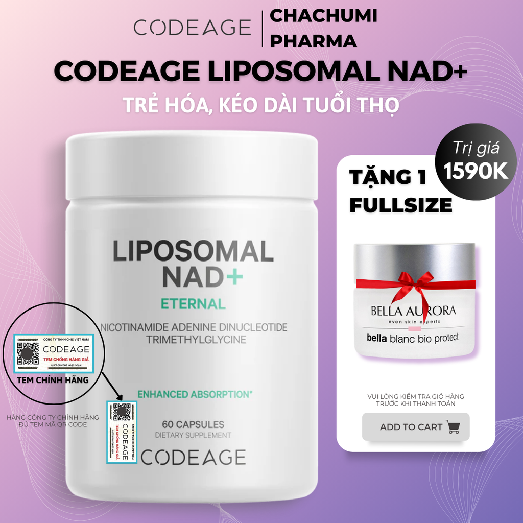 Viên uống hỗ trợ trẻ hóa làn da Codeage Liposomal 