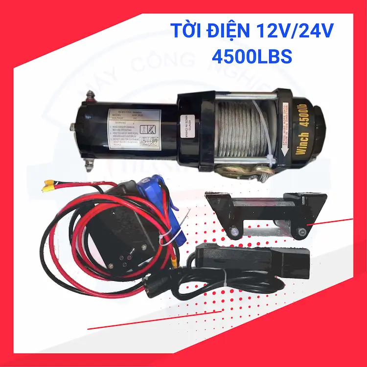 Máy Tời Điện 4500/9500lbs,Tời điệ 12v tời nâng đồ xe ô tô Tời điệ 1500w,Với điều khiển từ xa không dây