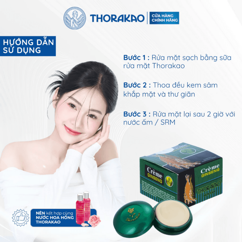 Kem Sâm Thorakao 7g Ngăn Ngừa Mụn, Tàn Nhàng Giúp Làn Da Thêm Trắng Sáng, Mịn Màng