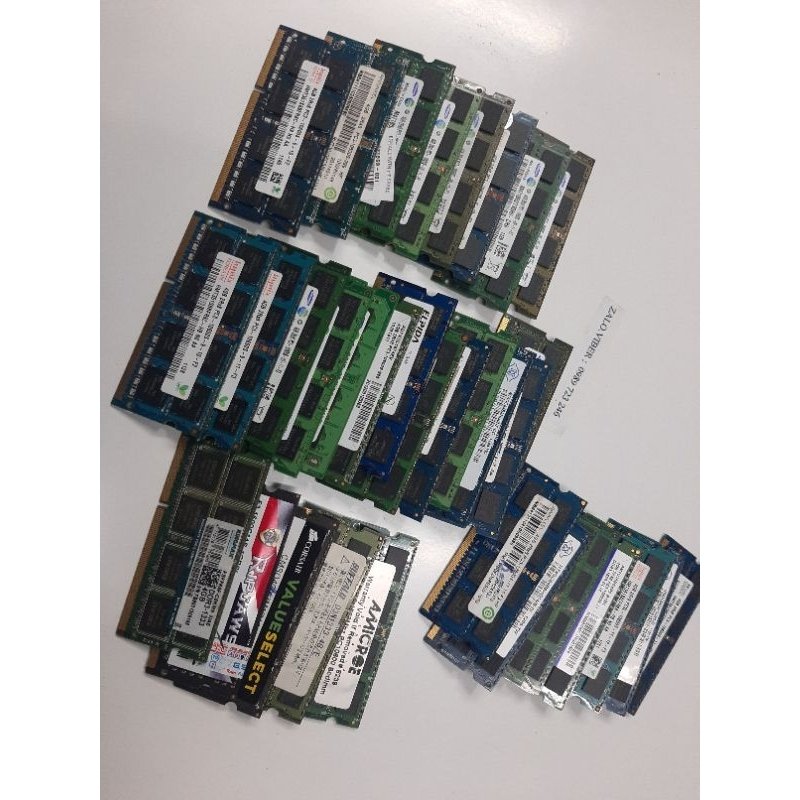Ram laptop 4G 2G PC3 PC3L bus 1066/1333/1600 ....Bảo hành 36T

