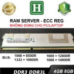 Ram Server DDR3 4GB ECC REG bus 1600, 1333, 1066 tháo máy chính hãng, bảo hành 1 năm
