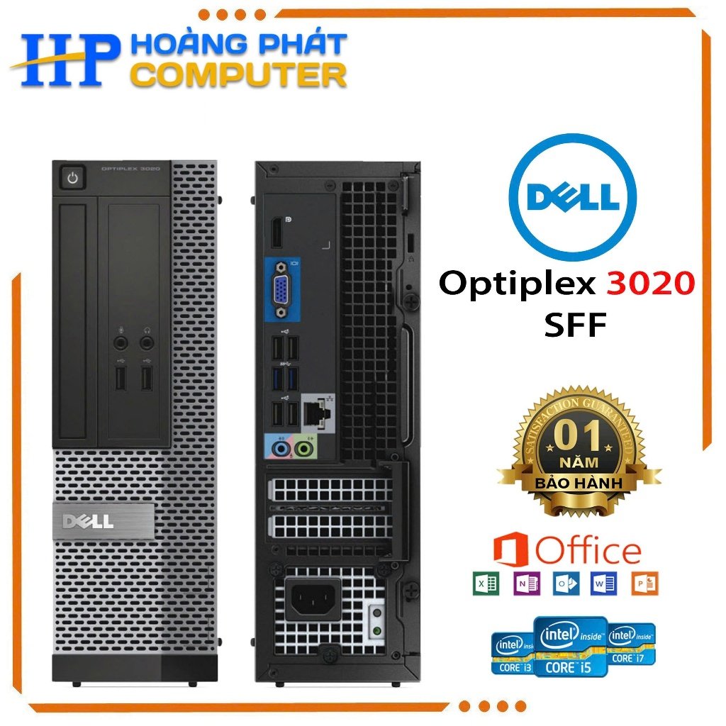 Máy tính bộ Dell Optilex 3020 Core i7 i5 i3, ram 8G, ssd 256G ( Bảo hành 1 năm )

