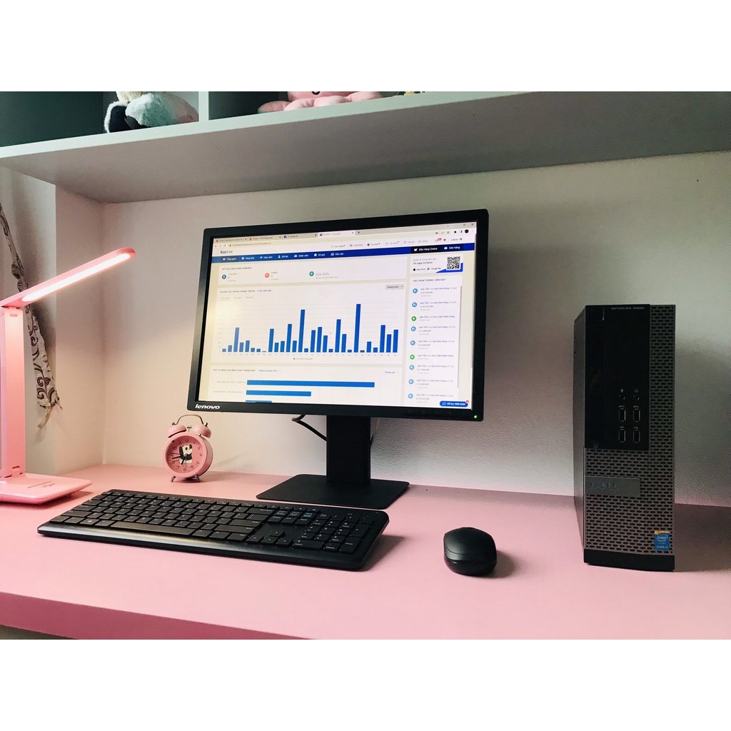 Bộ máy tính văn phòng Dell i7 RAM 8G WIN 10 nhanh - bền shop bảo hành 12 tháng