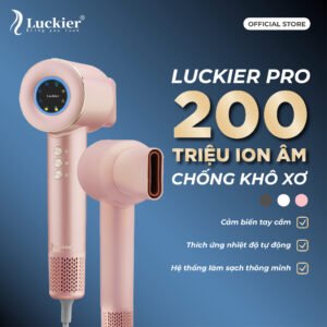 Máy sấy tóc ion âm Luckier PRO tốc độ cao sấy nhanh, đa chế độ nhiệt, cảm biến tay cầm thông minh