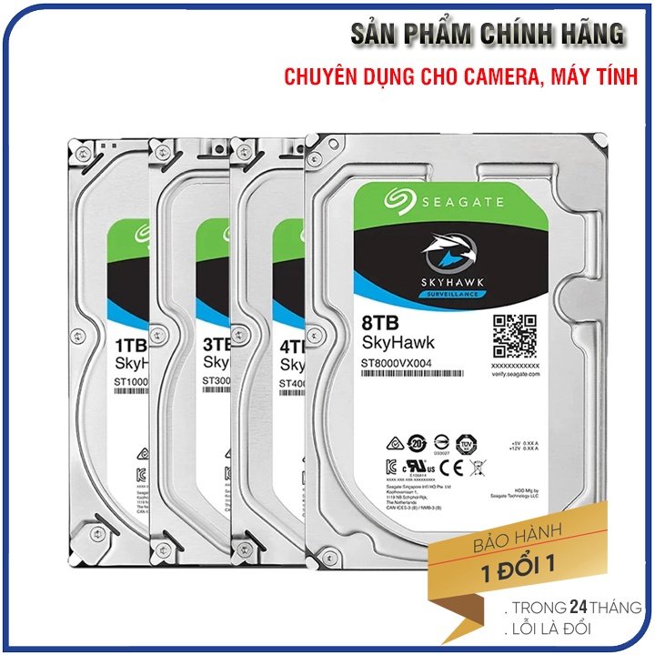 Ổ Cứng HDD 8TB, 6TB, 4TB, 2TB Chuyên dụng Camera giám sát
