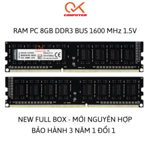 Ram PC 8GB DDR3 bus 1600 MHz Memory ram máy tính bàn PC3 12800s - Bảo hành 3 năm