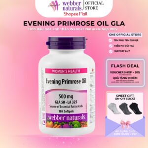Viên Uống Dầu Hoa Anh Thảo Evening Primrose Oil Gla Webber Naturals Hộp 180 Viên
