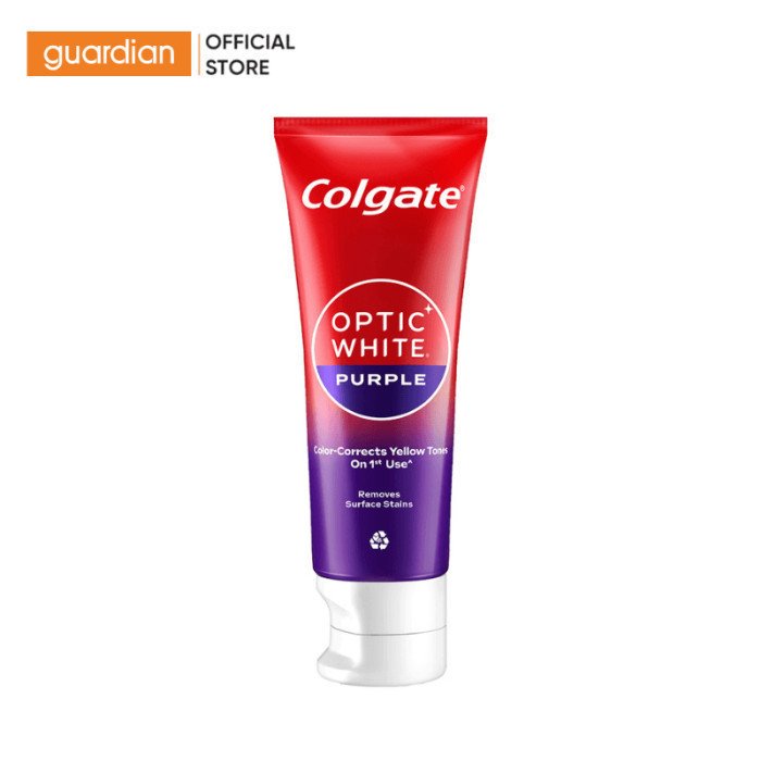 Kem Đánh Răng Colgate Optic White Purple Trung Hòa Sắc Tố Vàng Trên Răng 100G