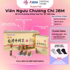 [Full Box: 5 hộp] TP BVSK Viên Ngưu Chương Chi JBM Số 1 Đài Loan Hỗ trợ và phòng chống Ung Thư