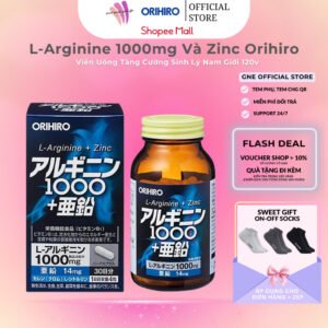 Viên Uống Tăng Cường Sinh Lý Nam Giới L-Arginine 1000mg Và Zinc Orihiro ( Có Che Tên)