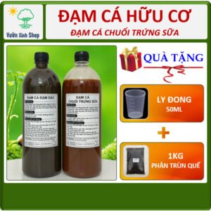 Đạm cá chuối trứng sữa, đạm cá đậm đặc, phân hữu cơ cho rau sạch, hoa lan, hoa hồng, cây cảnh, 1 lít chính hãng SKU 19051779053