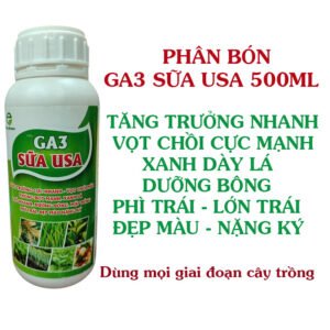 GA3 Sữa hữu cơ, phân bón giúp tăng trưởng cực nhanh, vọt chồi mầm, phóng đọt mạnh, trổ nhanh, dưỡng bông, phì trái chính hãng SKU 27317484281