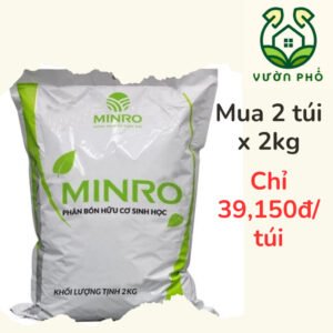 Phân Bón Hữu Cơ Sinh Học MINRO (2kg) – Viên Nở Tan Chậm, Cải Tạo Đất, Nuôi Cây Khỏe chính hãng SKU 43217307211