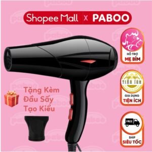 HÀNG LOẠI 1 Máy sấy tóc 2 chiều nóng lạnh PABOO hiện đại công suất lớn 3500W(bảo hành 6 tháng)