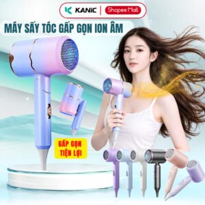 Máy Sấy Tóc 2 Chiều Nóng Lạnh KANIC Công Suất Lớn 2300W Nhanh Khô 3 Chế Độ Sấy Đa Năng Tạo Kiểu Chuẩn Salon