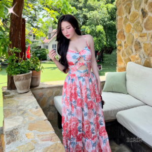 Đầm maxi Ruzimay cup ngực dáng xòe R0200