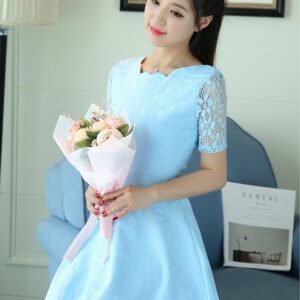 Đầm Ren Tay Ngắn Kiểu Dáng Dễ Thương DN020 MayHomes, Kiểu Dáng Xinh, Gợi Cảm, Vải Bền Đẹp, Đường May Khéo Léo