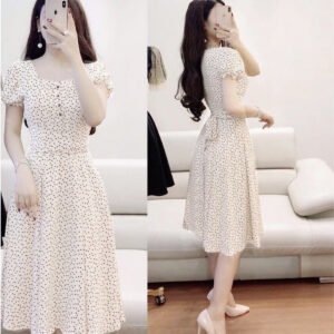 Đầm xòe tay phồng sang trọng