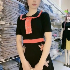 Đầm body dệt kim thêu chất lượng cao myqlothing.