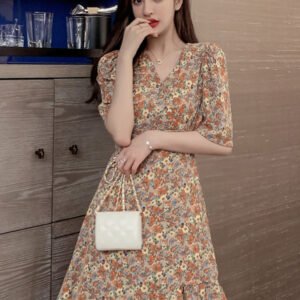 Đầm Hoa Dễ Thương Phong Cách Retro DN077 MayHomes, Thời Trang, Dịu Dàng