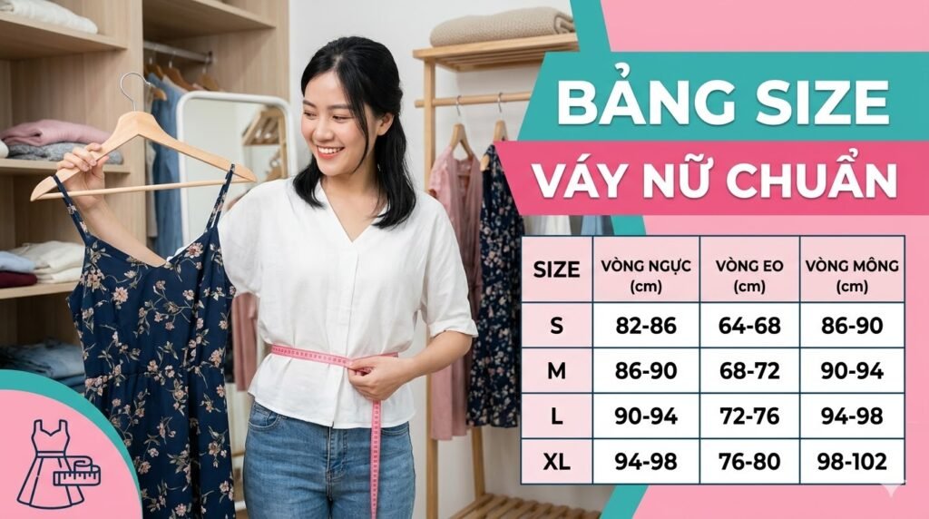 Bảng size váy nữ việt nam