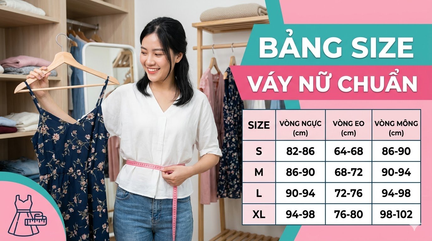 Bảng size váy nữ việt nam