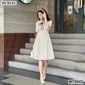 Đầm thiết kế giả áo khoác tay lửng tùng xoè BEMINE MT8845