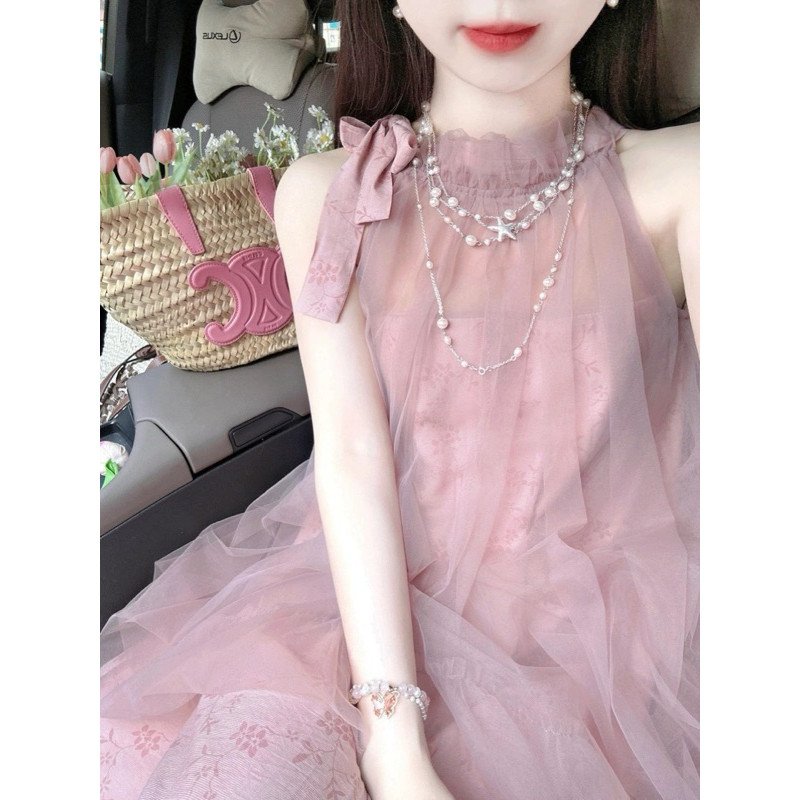 váy hồng siêu xinh quảng châu (có sẵn)