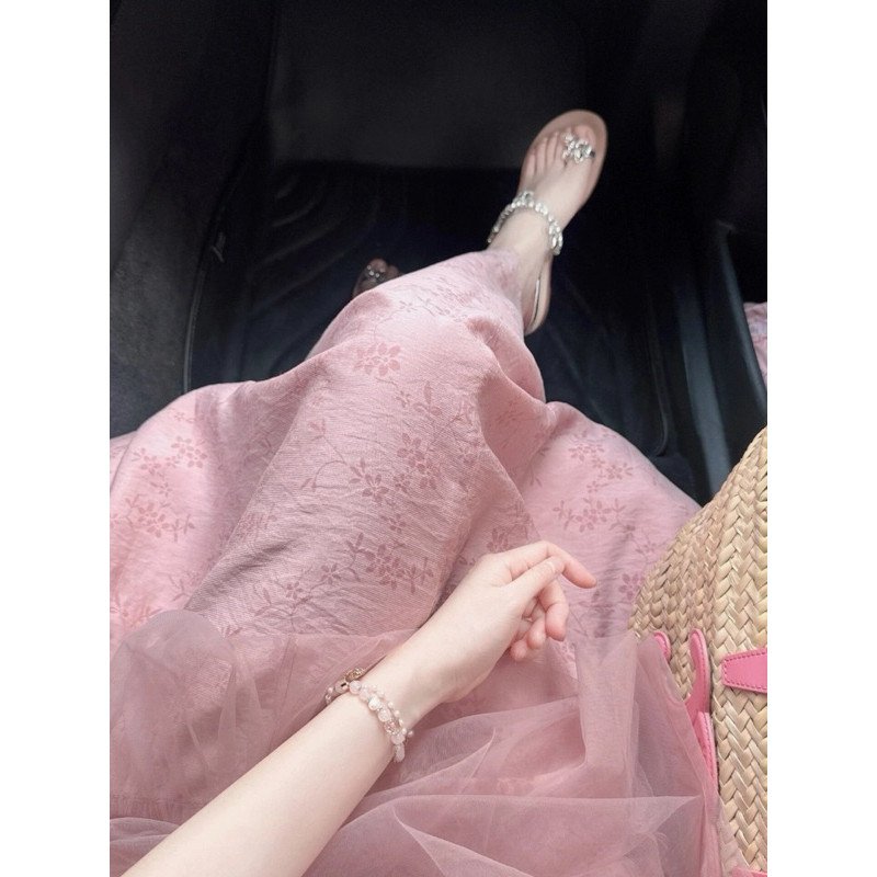 váy hồng siêu xinh quảng châu (có sẵn)