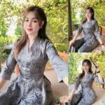 Set đồ lam vải linen thoáng mát lịch sự