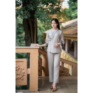 ĐỒ LAM ĐI CHÙA NỮ VẢI LINEN ẤN ĐỘ CAO CẤP - SE51LN
