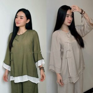 [FREESHIP] Bộ Pháp Phục 𝐗𝐨̂ 𝐋𝐢𝐧𝐞𝐧 𝐂𝐨̂̉ 𝐓𝐫𝐨̀𝐧 Nút Tàu 2 Lớp - Bộ Pháp Phục Truyền Thống