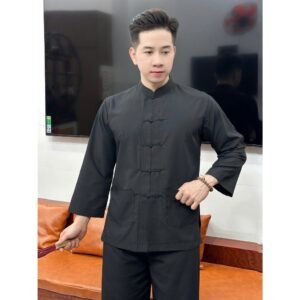 BỘ LÃNH TỤ MÀU ĐEN VÀ NHIỀU MÀU - VẢI KATE DÀNH CHO NAM