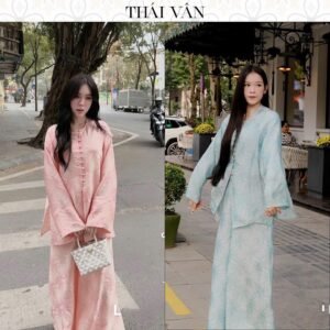 Pháp Phục Nữ Tơ Tằm Cao Cấp Họa Tiết Chữ Thọ Thanh Lịch Đi Lễ Chùa