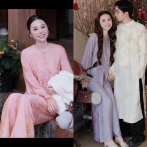 [] 𝐂𝐚̂̉𝐦 𝐕𝐚̂𝐧 Bộ Pháp Phục Tơ Tằm Ánh Nhũ Cổ Tròn Dáng Bà Ba Suông Rộng