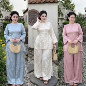 SL1X68 Bigsize Quỳnh Anh Sét Pháp Phục Bà Ba Gấm Trúc Cao Cấp (S/M/L/XL/XXL)