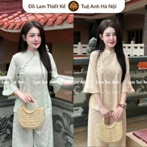 [Họa Mi Y] Đồ lam đi chùa, pháp phục lụa gấm hoa nổi trang nhã, nhẹ nhàng Women