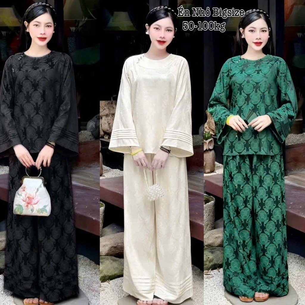 Bộ Đồ Lam Bigsize - Pháp Phục Đi Lễ Chùa Gấm Cao Cấp Phong Cách Mới Hot Trend 2026 Xinh Đẹp Dễ Thương 50-100kg 2539